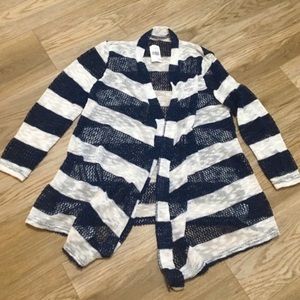 Retro Threads Navy/White Stripe Cardigan L - NEW